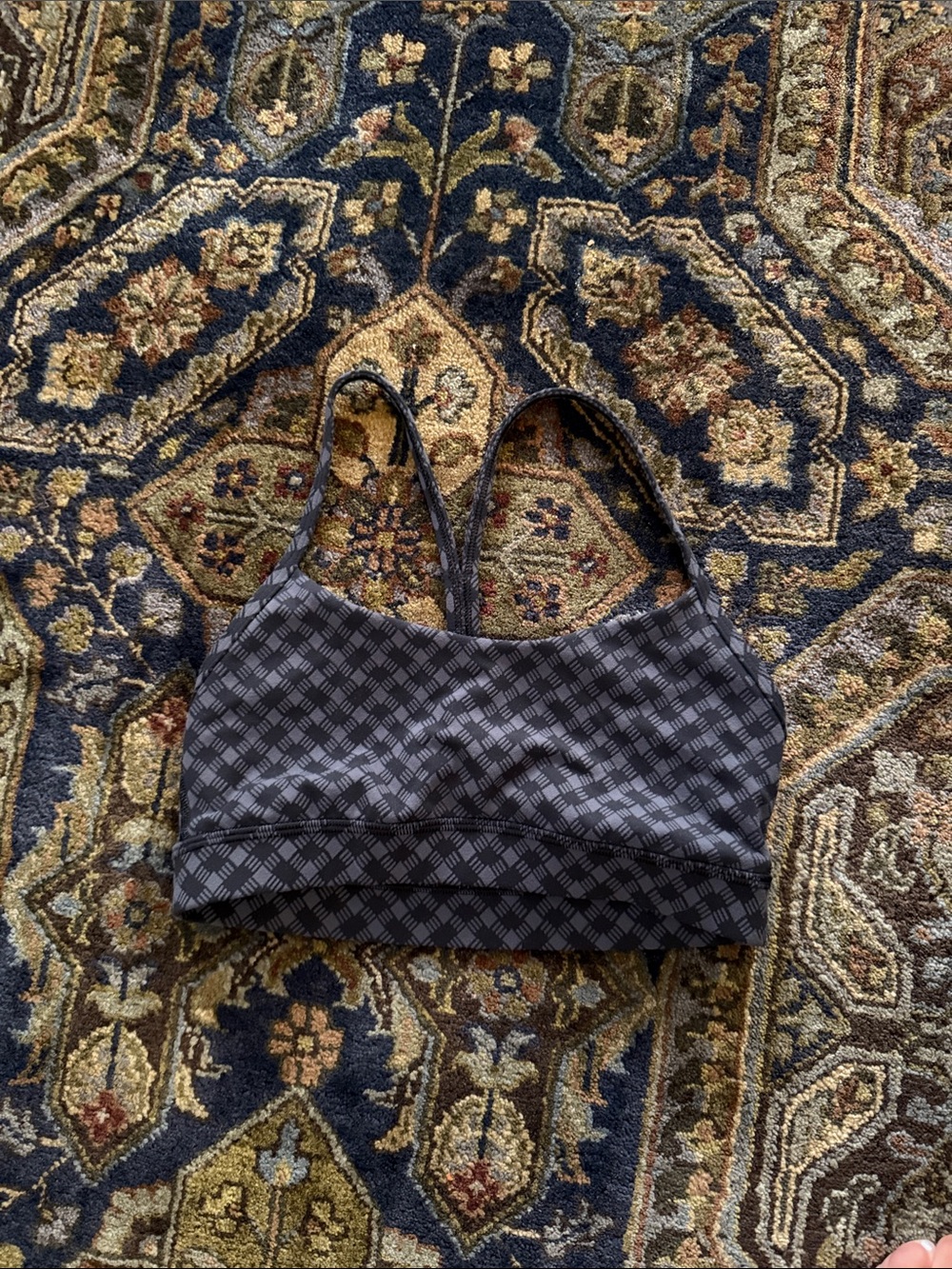 lululemon athletica Gray Patterned Sports Bralette